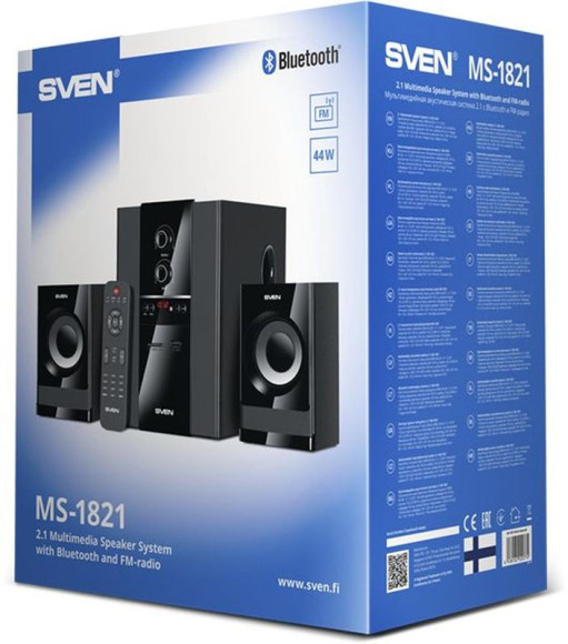 Колонки Sven MS-1821 2.1 черный 40Вт BT Колонки Sven MS-1821 2.1 черный 40Вт BT