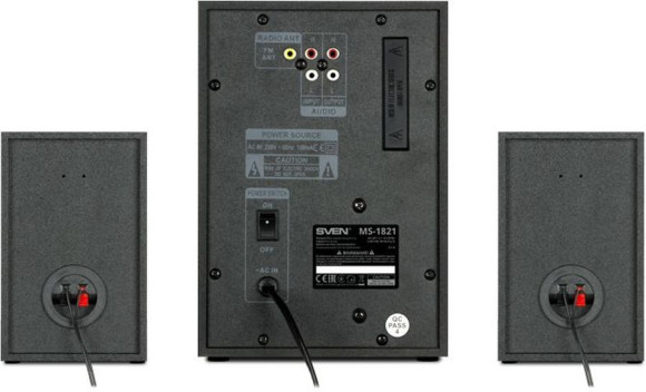 Колонки Sven MS-1821 2.1 черный 40Вт BT Колонки Sven MS-1821 2.1 черный 40Вт BT