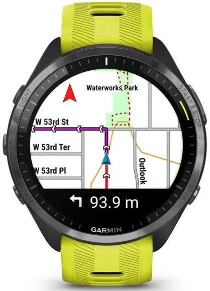 Смарт-часы Garmin Forerunner 965 47мм 1.4" AMOLED корп.черный рем.черный/серый разм.брасл.:135-205мм (010-02809-10)