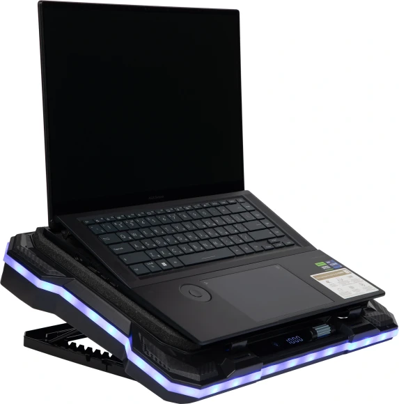 Подставка для ноутбука Digma D-NCP190-1x100RGB 19" 428x316x58мм 52дБ 2xUSB 1x 140ммFAN 1280г Fan-control металл/пластик черный Подставка для ноутбука Digma D-NCP190-1x100RGB 19" 428x316x58мм 52дБ 2xUSB 1x 140ммFAN 1280г Fan-control металл/пластик черный