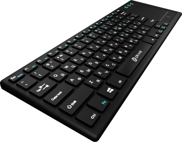 Клавиатура Оклик 830ST черный USB беспроводная slim Multimedia Touch (1011937)