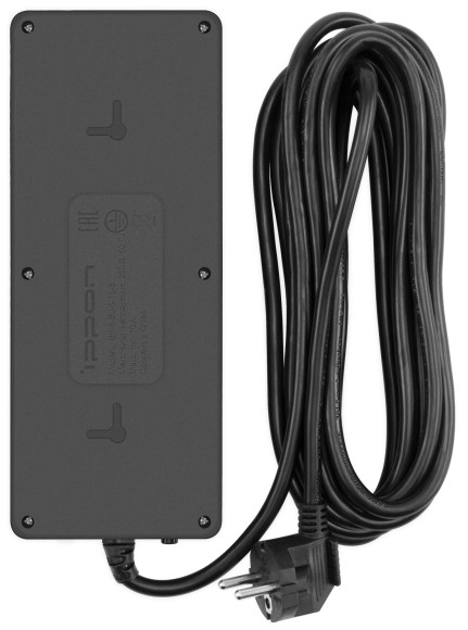 Сетевой фильтр Ippon BK-8-EU-5-16-B 5м (8 розеток) черный (коробка)