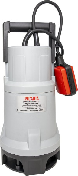 Насос дренажный Ресанта НД-15300П/35 750Вт 15300л/час центробежный (77/2/7)