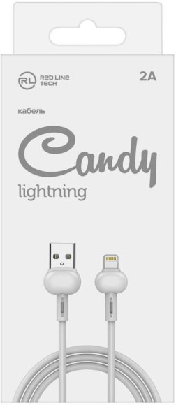 Кабель Redline Candy УТ000021988 USB (m)-Lightning (m) 1м белый