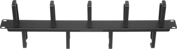 Кабельный органайзер Горизонтальный ЦМО ГКО-1-9-9005 двухсторонний кольца 1U шир.:19" глуб.:145.2мм