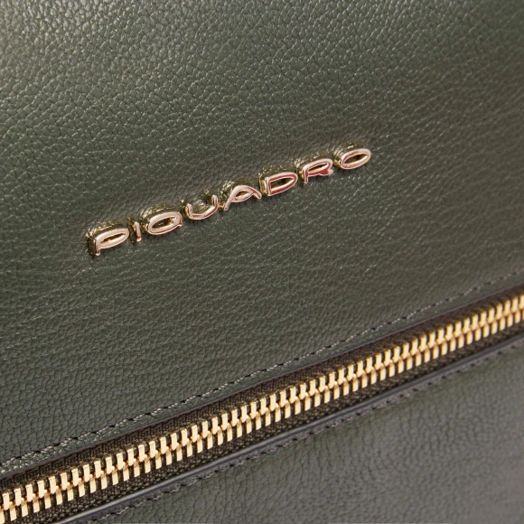 Деловая сумка Piquadro Patricia CA6774W140/VE с отделением для ноутбука 14" зеленая натур.кожа