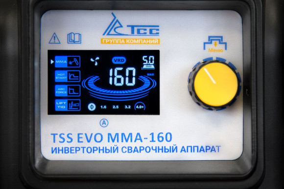 Сварочный аппарат ТСС EVO MMA-160 инвертор MMA DC/TIG DC 4.8кВт Сварочный аппарат ТСС EVO MMA-160 инвертор MMA DC/TIG DC 4.8кВт