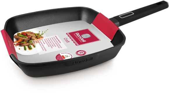Сковорода-гриль Rondell Craft RDA-1485 квадратная 28см покрытие: TriTitan ручка несъемная (без крышки) черный