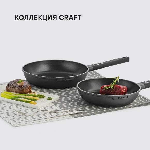 Сковорода-гриль Rondell Craft RDA-1485 квадратная 28см покрытие: TriTitan ручка несъемная (без крышки) черный Сковорода-гриль Rondell Craft RDA-1485 квадратная 28см покрытие: TriTitan ручка несъемная (без крышки) черный
