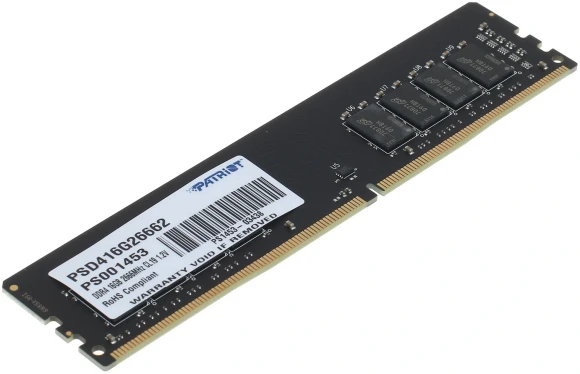 Память DDR4 16GB 2666MHz Patriot PSD416G26662 Signature RTL PC4-21300 CL19 DIMM 288-pin 1.2В single rank Ret