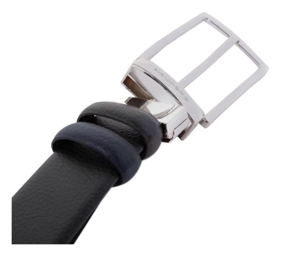 Ремень мужской Piquadro Modus CU4209MO/NBLU 125х3.5см черный/темно-синий натур.кожа