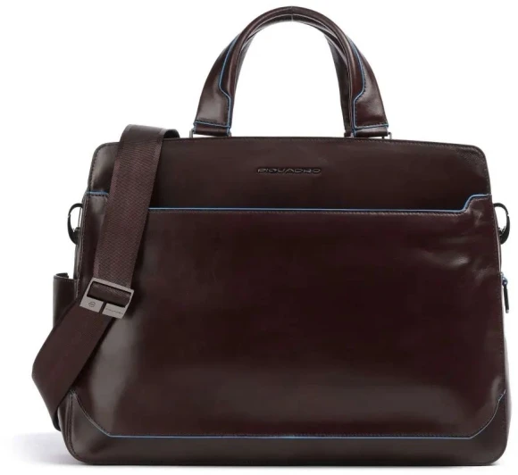 Деловая сумка Piquadro Blue Square CA6590B2/MO с отделением для ноутбука 15.6" красное дерево натур.кожа
