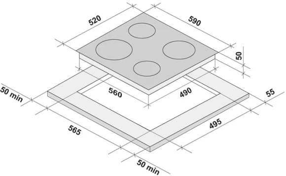 Варочная поверхность Krona ASTEN 60 BL черный Варочная поверхность Krona ASTEN 60 BL черный