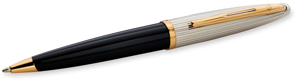 Ручка шариков. Waterman Carene De Luxe (CWS0700000) Black Silver GT M син. черн. подар.кор.
