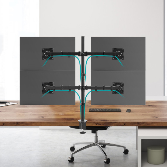 Кронштейн для мониторов Onkron D421E черный 13"-32" макс.32кг настольный поворот и наклон