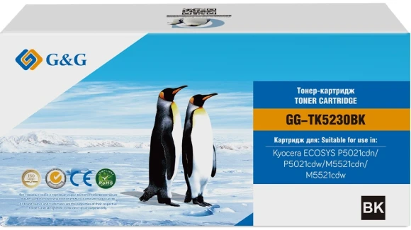 Картридж лазерный G&G GG-TK5230BK черный (2600стр.) для Kyocera ECOSYS P5021cdn/P5021cdw/M5521cdn/M5521cdw Картридж лазерный G&G GG-TK5230BK черный (2600стр.) для Kyocera ECOSYS P5021cdn/P5021cdw/M5521cdn/M5521cdw