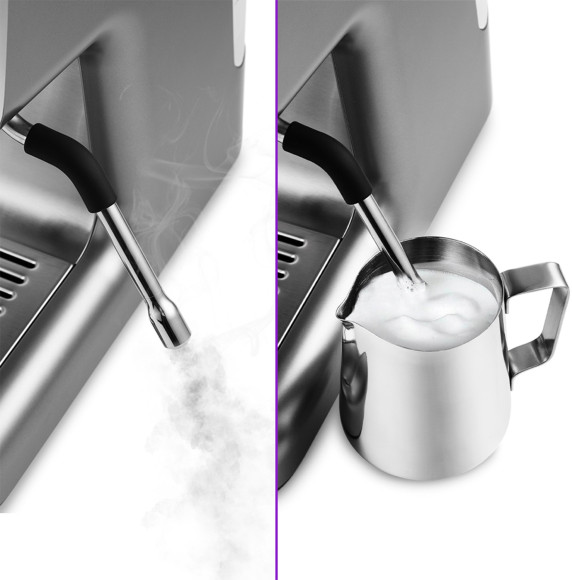 Кофеварка рожковая Kitfort КТ-789 1550Вт серебристый Кофеварка рожковая Kitfort КТ-789 1550Вт серебристый