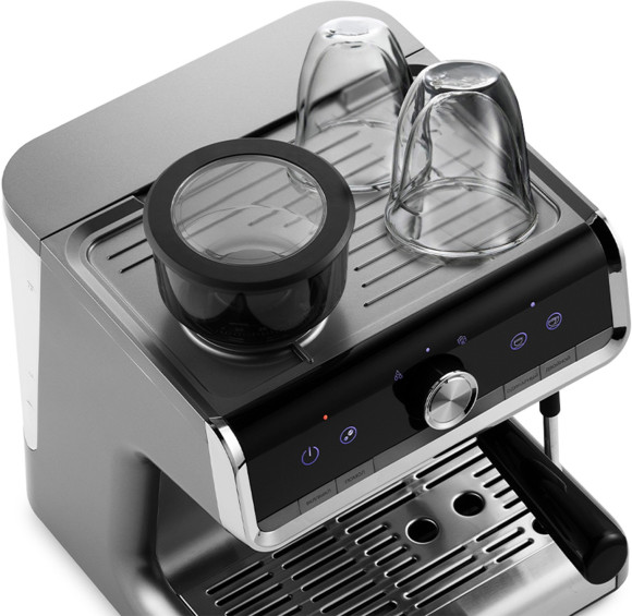 Кофеварка рожковая Kitfort КТ-789 1550Вт серебристый Кофеварка рожковая Kitfort КТ-789 1550Вт серебристый