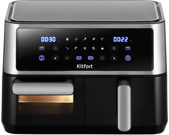 Аэрогриль Kitfort КТ-2256 2850Вт черный/серебристый