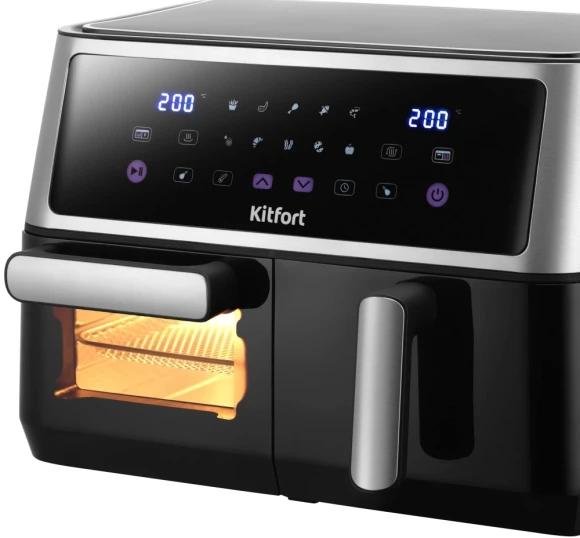 Аэрогриль Kitfort КТ-2256 2850Вт черный/серебристый