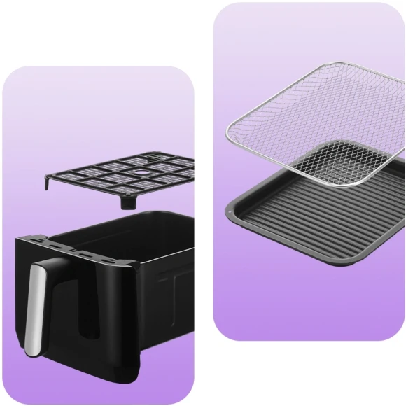 Аэрогриль Kitfort КТ-2256 2850Вт черный/серебристый