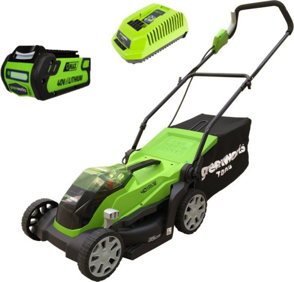 Газонокосилка роторная Greenworks G40LM35K2 (2501907UA) Газонокосилка роторная Greenworks G40LM35K2 (2501907UA)