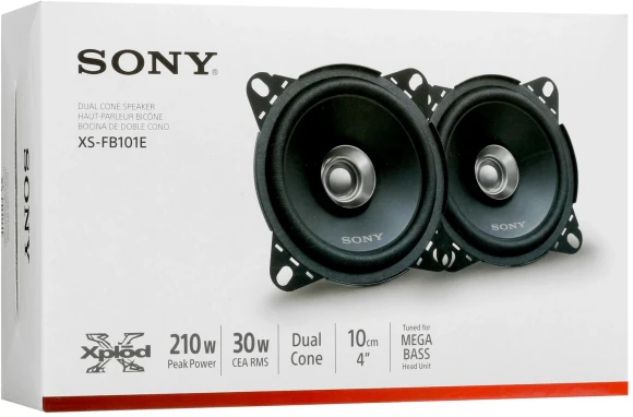Колонки автомобильные Sony XS-FB101E (без решетки) 210Вт 86дБ 10см (4дюйм) (ком.:2кол.) коаксиальные однополосные