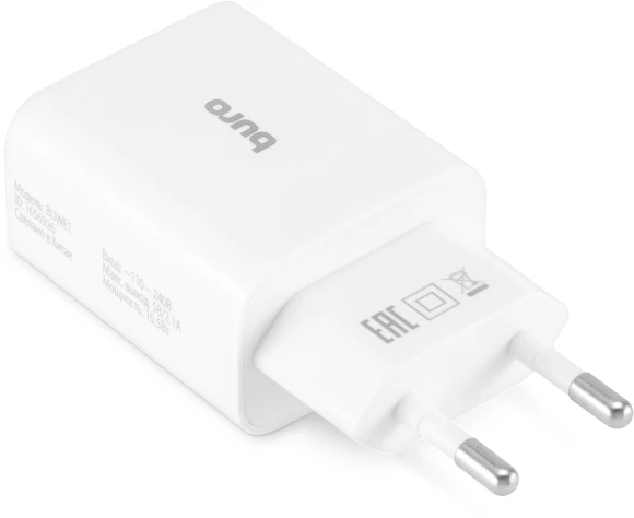 Сетевое зар./устр. Buro BUWE1 10.5W 2.1A 2xUSB универсальное белый (BUWE10S200WH)