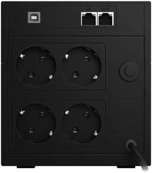Источник бесперебойного питания Powercom Raptor Plus LCD RPT1200IULCD 720Вт 1200ВА черный