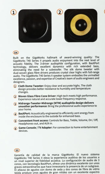 Колонки Creative GigaWorks T40 series II 2.0 черный 32Вт