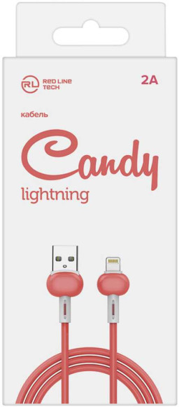 Кабель Redline Candy УТ000021989 USB (m)-Lightning (m) 1м красный Кабель Redline Candy УТ000021989 USB (m)-Lightning (m) 1м красный