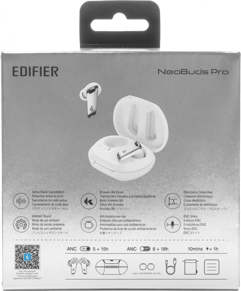 Гарнитура внутриканальные Edifier NeoBuds Pro белый беспроводные bluetooth в ушной раковине Гарнитура внутриканальные Edifier NeoBuds Pro белый беспроводные bluetooth в ушной раковине
