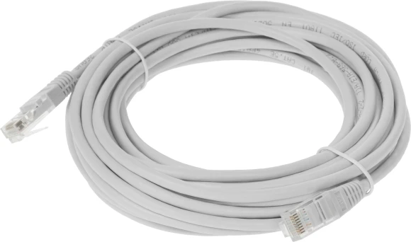 Патч-корд Hyperline PC-LPM-UTP-RJ45-RJ45-C5e-10M-LSZH-GY UTP RJ-45 вил.-вилка RJ-45 кат.5E 10м серый LSZH 24AWG