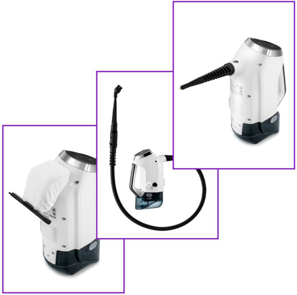 Пылесос паровой Kitfort КТ-595 1800Вт белый/серый Пылесос паровой Kitfort КТ-595 1800Вт белый/серый