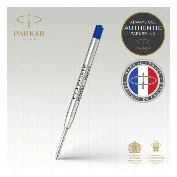 Стержень шариковый Parker QuinkFlow Z08 (1950373) M 1мм синие чернила блистер (2шт)