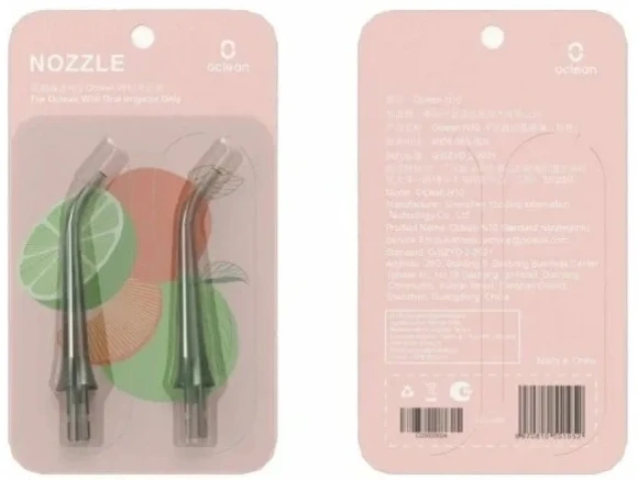 Насадка для ирригатора Oclean W10 N10 (упак.:2шт) розовый Oclean W10 Насадка для ирригатора Oclean W10 N10 (упак.:2шт) розовый Oclean W10