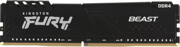 Память DDR4 16Gb 3200MHz Kingston KF432C16BB1/16 Fury Beast Black RTL Gaming PC4-25600 CL16 DIMM 288-pin 1.35В dual rank с радиатором Ret