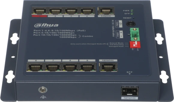 Коммутатор Dahua DH-CHS4110-8ET-90-F (L2) 8x100Мбит/с 1x1Гбит/с 1xКомбо(1000BASE-T/SFP) 8PoE 90W управляемый Коммутатор Dahua DH-CHS4110-8ET-90-F (L2) 8x100Мбит/с 1x1Гбит/с 1xКомбо(1000BASE-T/SFP) 8PoE 90W управляемый