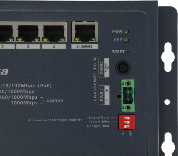 Коммутатор Dahua DH-CHS4110-8ET-90-F (L2) 8x100Мбит/с 1x1Гбит/с 1xКомбо(1000BASE-T/SFP) 8PoE 90W управляемый Коммутатор Dahua DH-CHS4110-8ET-90-F (L2) 8x100Мбит/с 1x1Гбит/с 1xКомбо(1000BASE-T/SFP) 8PoE 90W управляемый
