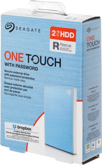 Жесткий диск Seagate USB3.0 2TB STKY2000402 One Touch 2.5" голубой Жесткий диск Seagate USB3.0 2TB STKY2000402 One Touch 2.5" голубой