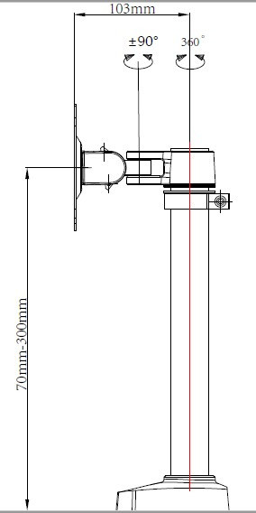 Кронштейн для мониторов ЖК Buro M3 черный 15"-27" макс.9кг крепление к столешнице поворот и наклон Кронштейн для мониторов ЖК Buro M3 черный 15"-27" макс.9кг крепление к столешнице поворот и наклон