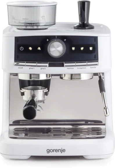 Кофеварка рожковая Gorenje GSACM20W 1550Вт белый/черный Кофеварка рожковая Gorenje GSACM20W 1550Вт белый/черный