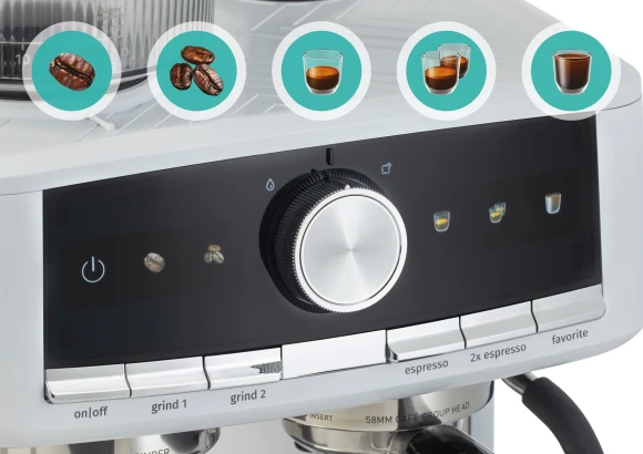 Кофеварка рожковая Gorenje GSACM20W 1550Вт белый/черный Кофеварка рожковая Gorenje GSACM20W 1550Вт белый/черный