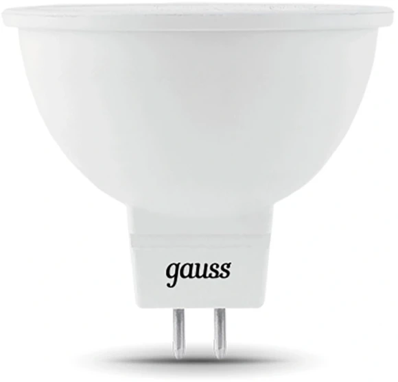 Лампа светодиодная Gauss 101505109 9Вт цок.:GU5.3 рефлек. 150B св.свеч.бел.теп. MR16 (упак.:1шт) Лампа светодиодная Gauss 101505109 9Вт цок.:GU5.3 рефлек. 150B св.свеч.бел.теп. MR16 (упак.:1шт)