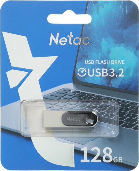 Флеш Диск Netac 128GB U278 NT03U278N-128G-32PN USB3.0 серебристый/черный