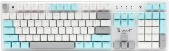 Клавиатура A4Tech S510R механическая белый USB for gamer LED (S510R USB ICY WHITE/BLMS RED) кабель 1.8м Клавиатура A4Tech S510R механическая белый USB for gamer LED (S510R USB ICY WHITE/BLMS RED) кабель 1.8м