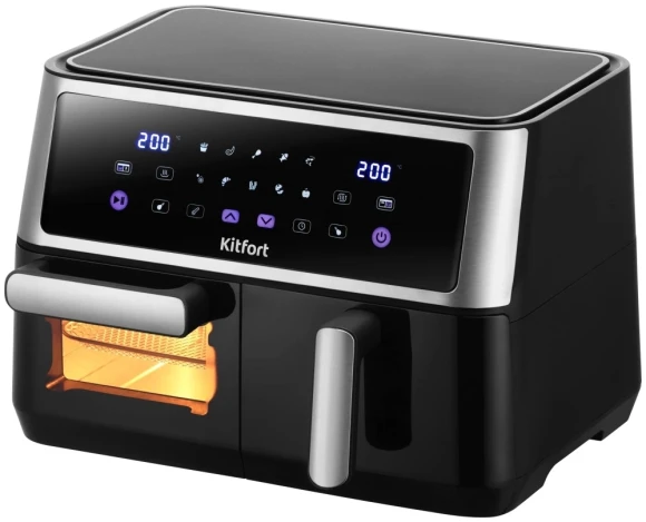 Аэрогриль Kitfort КТ-2261 2700Вт черный/серебристый Аэрогриль Kitfort КТ-2261 2700Вт черный/серебристый