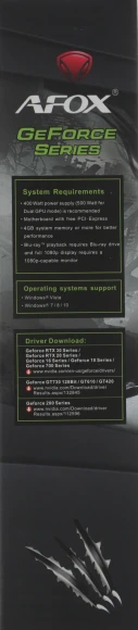 Видеокарта Afox PCI-E 2.0 AF220-1024D3L2 NVIDIA GeForce GT 220 1Gb 128bit DDR3 625/1580 DVIx1 HDMIx1 CRTx1 HDCP Ret low profile