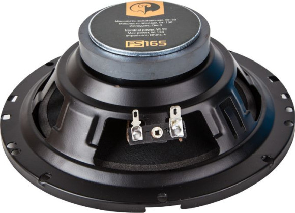 Колонки автомобильные Phantom FS-165 (без решетки) 80Вт 92дБ 4Ом 16.5см (6 1/2дюйм) (ком.:2кол.) коаксиальные двухполосные