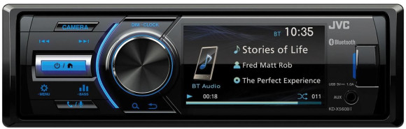 Автомагнитола JVC KD-X560BT 1DIN 4x45Вт v4.2 3" ПДУ RDS Автомагнитола JVC KD-X560BT 1DIN 4x45Вт v4.2 3" ПДУ RDS